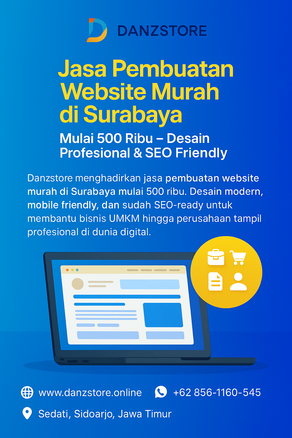Jasa Pembuatan Website Murah Terjangkau di Surabaya – Mulai 500 Ribu, Desain Profesional & SEO Friendly