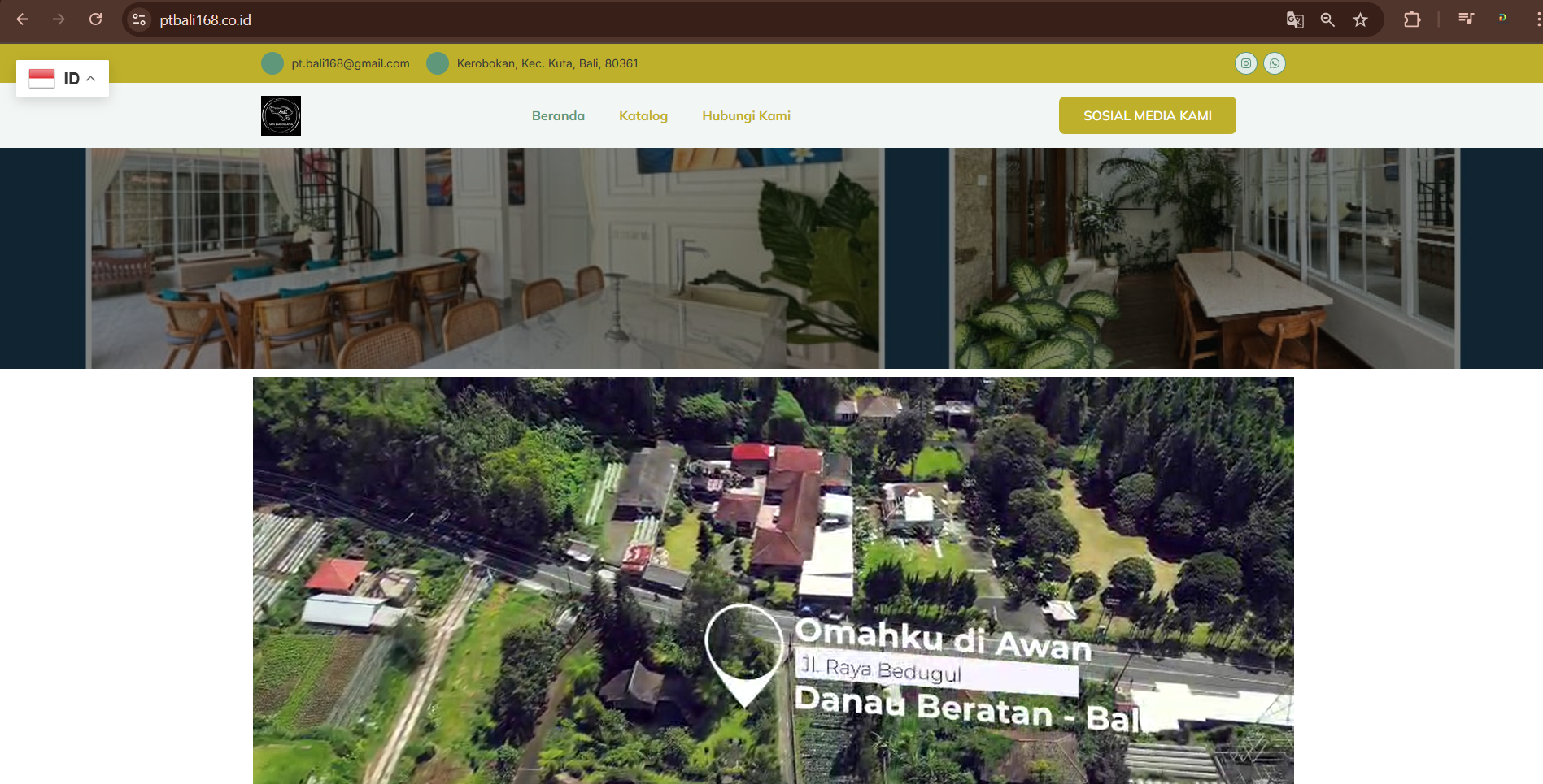 Website Company Profile PT BALI 168