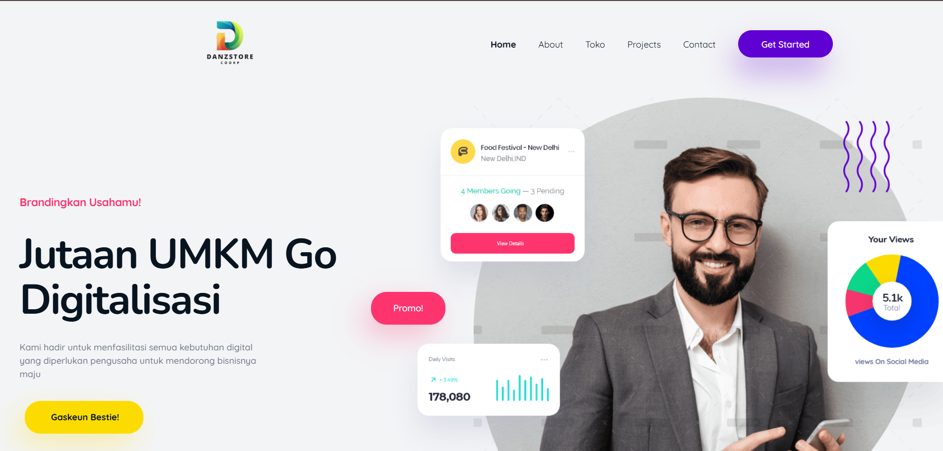 Website Company Profile PT DANZ KREASI DIGITAL